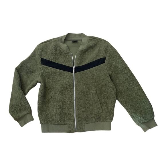 Zyia Active fleece full zip jacket army green women’s size large - Picture 2 of 10